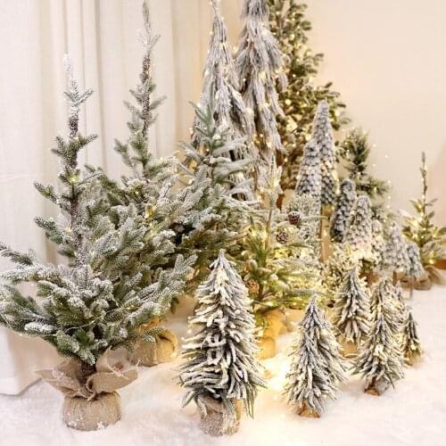 2021 Christmas Artificial Mini Xams Front Desk Store Decorations Small Arbol De Navidad Tree Tabletop Display Window Restaurant