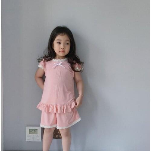 2021 new cotton girls boys 2 pcs set summer cotton t shirt+shorts cool soft kids suit