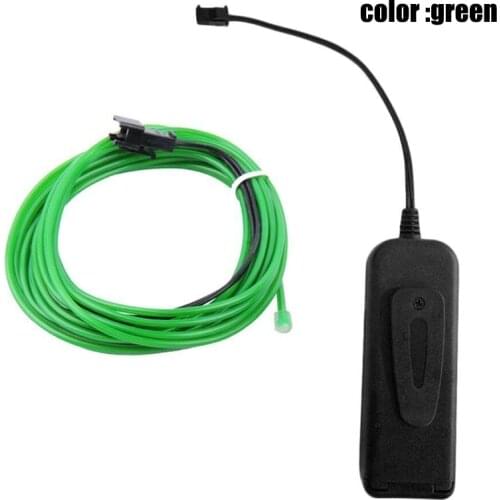 3M Neon Light Dance Party Decor Light Neon 8 Colors LED lamp Flexible EL Wire Rope Tube Waterproof LED Strip Car Decor PI669