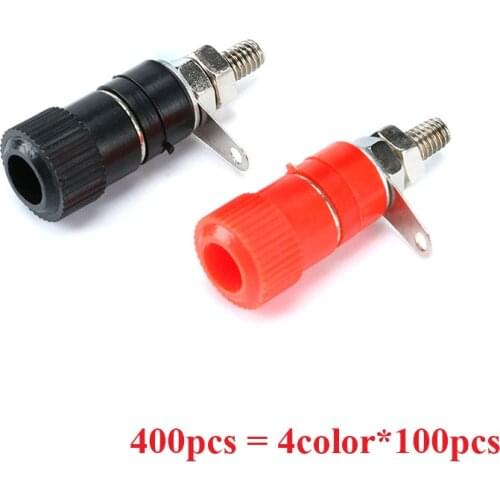 5pcs Terminal Blocks JS-910B 4mm Amplifier Terminal Connector Binding Post Banana Plug Jack Mount Black Red