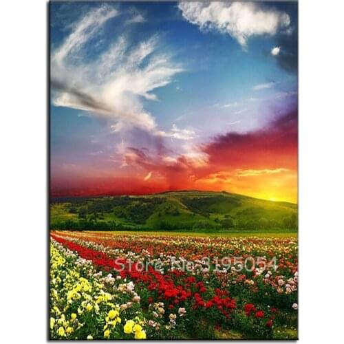 5D DIY Diamond Embroidery sunrise Landscape Square Rhinestone Sets Full Diamond Painting Cross Stitch wedding decoration