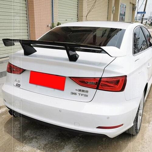 FOR GT Universal Spoiler Accessories Audi A3 S3 RS3 Sedan CAR Trunk ABS Material Plastic Black Rear Lip Tail Wing 2000-2021