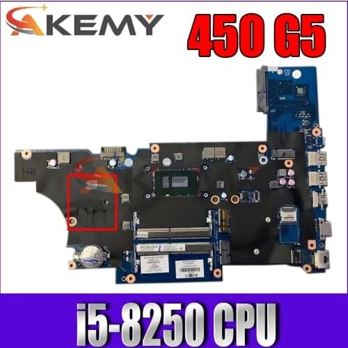 For HP ProBook 450 G5 Laptop Motherboard With SR3LA i5-8250u L00825-601 L00825-001 DA0X8CMB6E0 DDR4 MB 100% Tested Fast Ship
