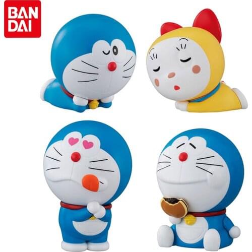 Bandai Genuine Gashapon Toys Cute Anime Figures Doraemon Shellless Gacha 4 Dorami Action Figure Collect Model Toys