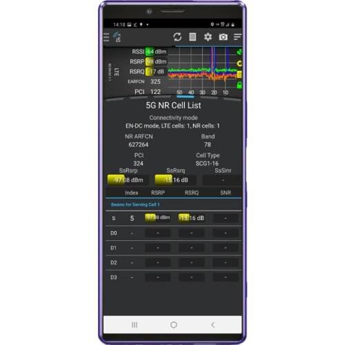Tems Pocket Test Phone Sony X1 J9110 TEMS Phone GSM HSPA LTE NR Measurements For Outdoor Test