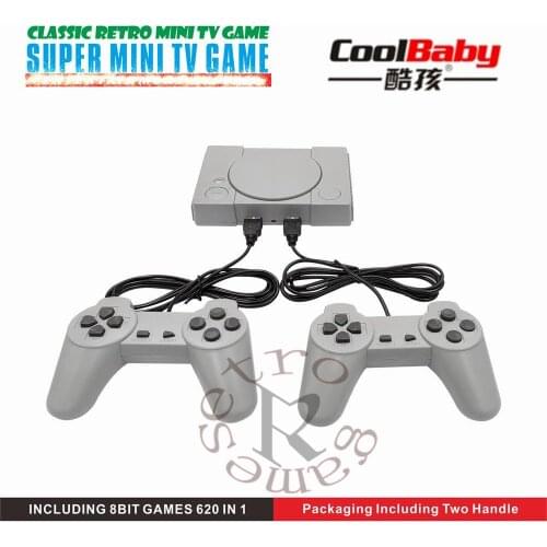 DHL 20pcs/lot Classic Mini Home TV Game Console 8bit Retro Handheld Video Console Built in 620 games Two players With Retail box