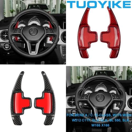 Forged Carbon Fiber Steering Wheel Shifter Paddle For Mercedes-Benz A C E/Class GLA GLK GL ML SLK W176 W246 W204 W212 W166 X166