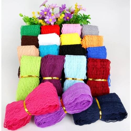 5 Yards 45mm No Stretch Lace Trim Ribbon DIY Garment Fabric Accessories Lace Ribbon For Sewing Curtain Needlework Lace Ribbon
