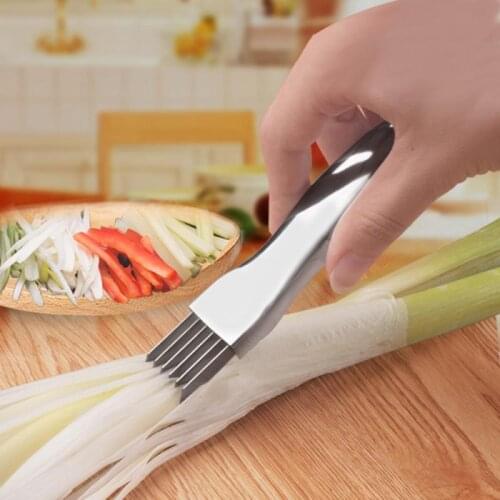 Kitchen Stainless Shredded Onion Knife Cutter Graters Vegetable Tool Multi Chopper Sharp Green Onion Knife Cut Slicer Supplies