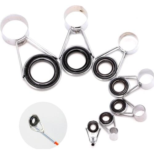 7Pcs Telescopic Fishing Rod Guides Top Ring Set Raft Fishing Repair Accessories