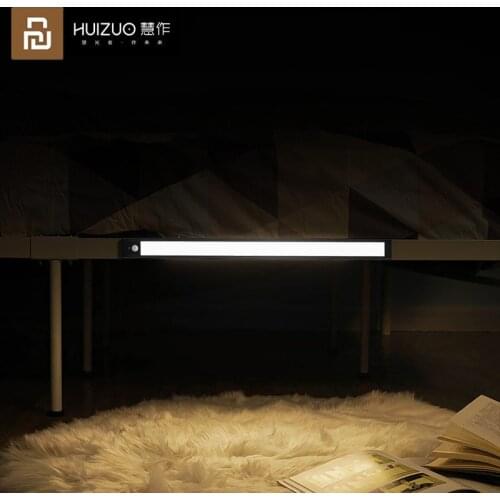 Youpin HUIZUO Human Motion Sensor Night Light Built-in Battery LED Protable Smart Induction LightBar Bedroom Night Lamp