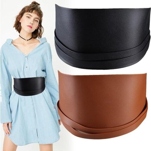 Extra Wide Girdle Shirt Snap Button Cool Fashion Dress Accessories Plastic Waist Belt Ms Belt