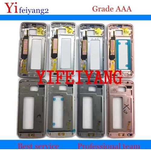Original fast shipping Middle Back Frame Chassis Plate Bezel Back Housing For Samsung Galaxy S7 G930 S7 edge G935