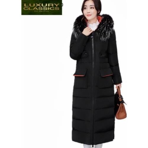Parkas New 2021 Long Winter Jacket Women Thick Cotton Padded Coat Big Fur Korean Fashion Female Top Chaqueta Mujer LWL912