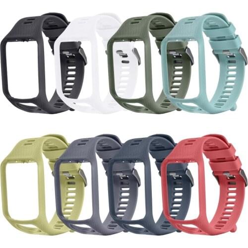 Watchband for TomTom 2 3 SPARK Series Runner 2 3 Series Golfer 2 Series Adventurer GPS Watch Silicone Replacement Wrist Strap