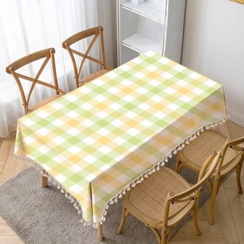 Rainbow Printing Table Cloth Tassel Waterproof Tablecloth Thick Rectangular Manteles Mesa Nappe Wedding Decorate Tea Table Cover