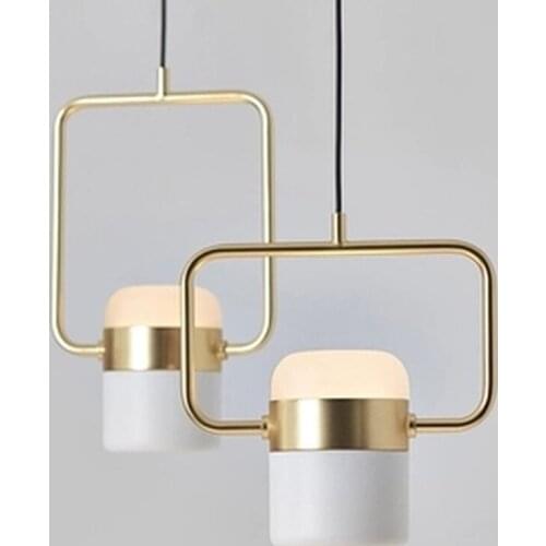 Modern minimalist bar restaurant multi-head molecular rotating pendant lamps Nordic bedroom bedside metal pendant lights