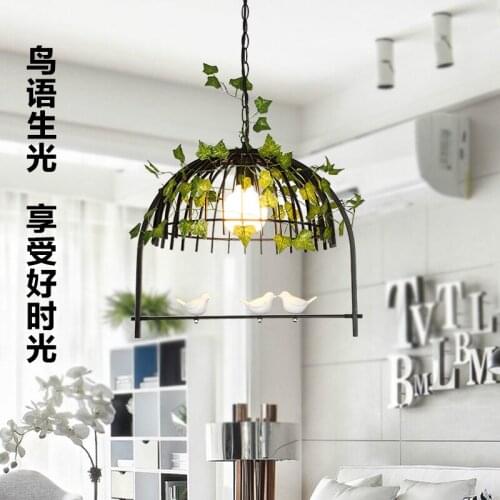 Modern black cage pendant lights iron minimalist retro Scandinavian loft pyramid lamp metal Hanging Lamp E27 Indoor
