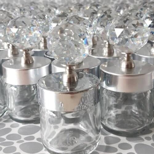 1-10 PCS Crystal Ball Lid Glass Jar Wedding Party Authentic 40ml Capacity Baby Shower Gifts Candles For Packaging Bottle