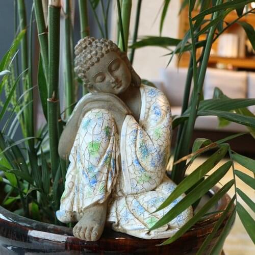 Thai Buddha Meditating Sitting Buddha Garden Statues Concrete Asian Statue Chinese Outdoor Buddha Statuary Cast Stone Figurine