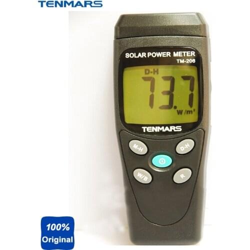 TM-206 Portable Solar Power Meter Measuring , Solar Radiation Emitted Meter