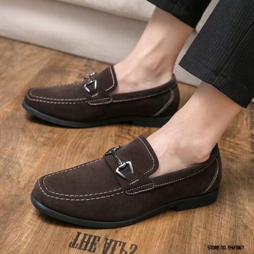 Fashion Suede Sewing Thread Oxford For Men Casual Gentleman Shoes Formal Wedding Prom Dress Homecoming Zapatillas Hombre