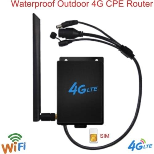 Outdoor 4g LTE wifi router, 300 Mbps wifi industrial wireless router CAT4 wifi router with SIM card slot for IP cameras