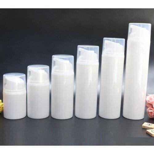 Airless Vacuum Pump Lotion Bottle With White Cap Cosmetic Containers 100pcs/lot 30ml 50ml 80ml 100ml 120ml 150ml lin3600