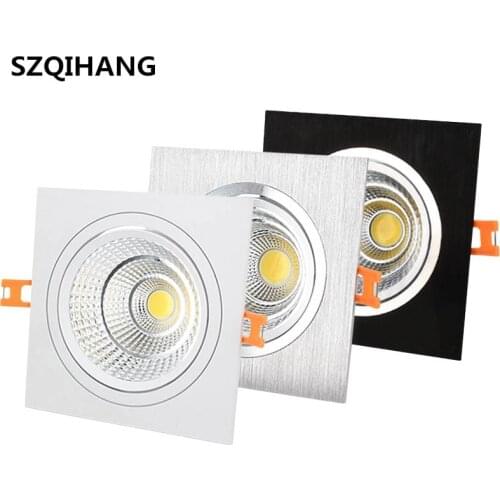 Dimmable 10W 15W 20W COB Recessed LED downlight spot lights Ceiling backdrop ceiling down lamp include driver