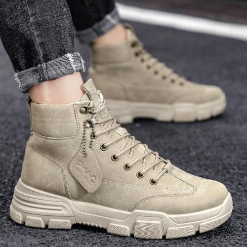 High Top Boots for Men British Style Ankle Boot Male Platform Shoes Korean Fashion Mens Snow Boots Casual Students' Shoes