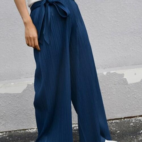 天裴褶皱 Women's Pants