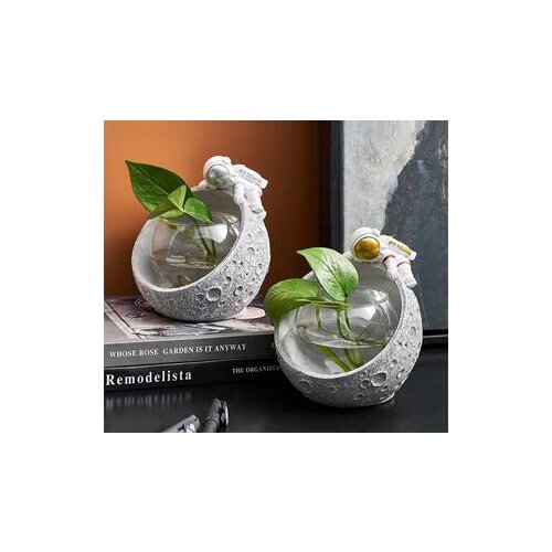 WU CNEN LONG NORDIC CREATIVE VASE DECORATION SIMPLE ASTRONAUT HYDROPONIC GLASS TRANSPARENT FLOWER LIVING ROOM HOME DECOR A2078