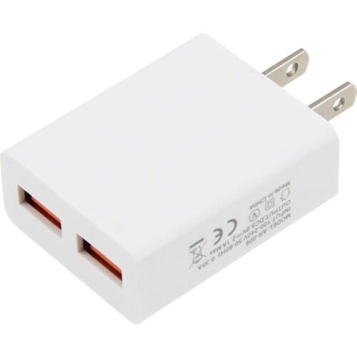 USB Charger Travel US Plug 2.1A Max Fast Charging Power Adapter Portable Dual Wall Phone Chargers for iPhone Xiaomi 8 LG 300pcs