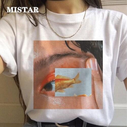 Korean Style women tshirts Creativity Printing Funny Series Short-sleeved White Harajuku T Shirt Women Clothes tops tee