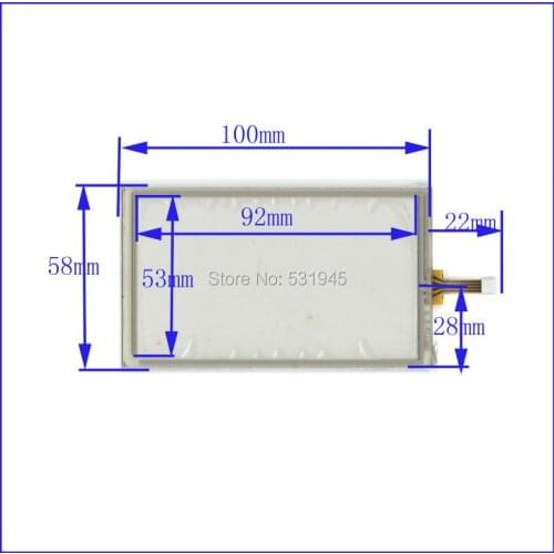 ZhiYuSun NEW 4 Inch Touch Screen 100*58 for industry applications 100mm*58mm for GPS GLASS for PDA and display
