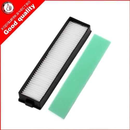 2pcs/lot 1PC H11 HEPA Filter and 1pc green sponge for LG Hom Bot VR6270LVM VR65710 VR6260LVM VR6370LVM series Robot Cleaners
