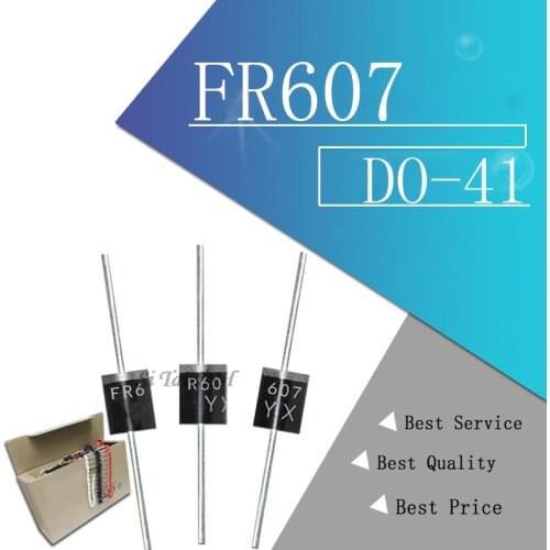 20PCS FR607 DO-41 6A 1000V Fast Recovery New original