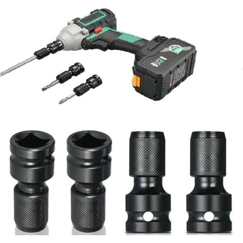 4PCS Drill Chuck Converter 1/2-Inch Drive To 1/4-Inch Hex Hex Shank Socket Adapter Power Impact Wrench Drill Adapter Power Tools