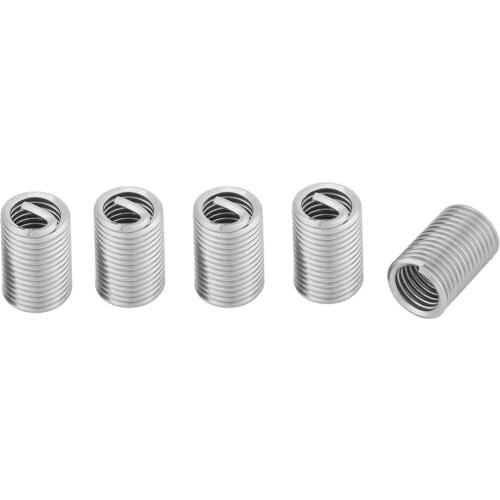 50Pcs Stainless Steel Threaded Insert Coiled Wire Helical Screw Thread Inserts M6x1.0x3D Helicoil Thread Repair Insert Tool Kit