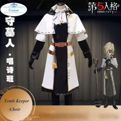 Anime! Identity V Andrew Kreiss Tomb Keeper Choir Skin Battle Suit Handsome Uniform Cosplay Costume Halloween Party Outfit NEW