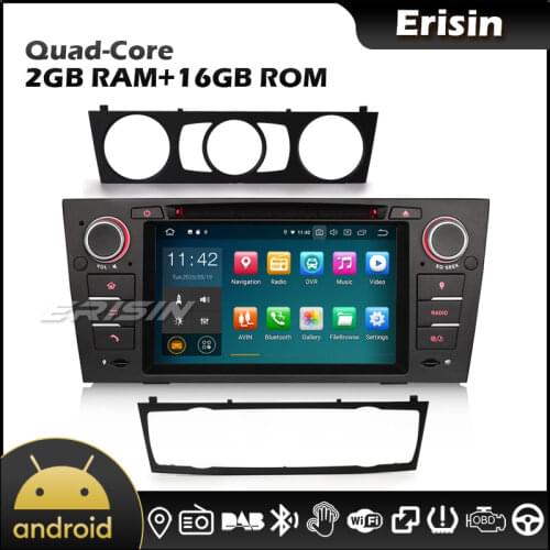 Erisin 5167 7" Android 10.0 Autoradio GPS DAB Wifi Bluetooth CarPlay Car Stereo for BMW 3 Series E90 E91 E92 E93 M3
