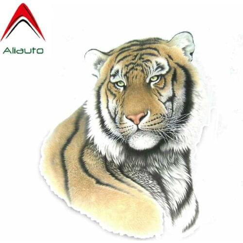Aliauto Personality Car Sticker Tiger Pattern Automobiles Accessories Vinyl Decal for Honda Civic Mitsubishi Lada,15cm*12cm