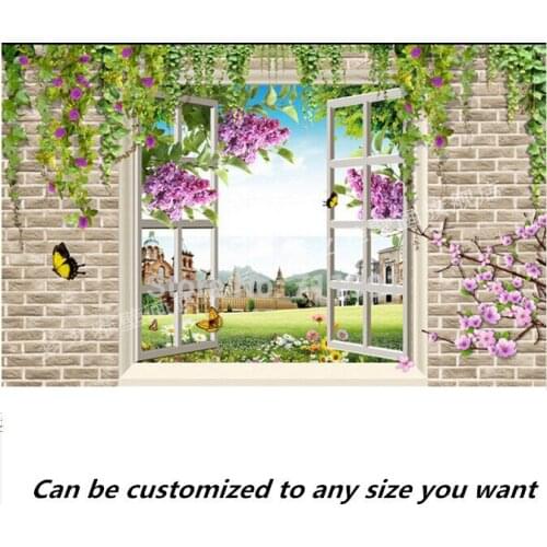 Free shipping custom- modern 3D mural bedroom living room TV backdrop wallpaper 3D flower vine landscape