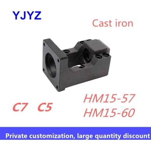 Cast iron precision ball screw support bearing seat HM15-57 HM15-60 motor fixing seat integrated seat