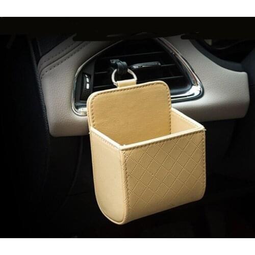 PU leather car socket vents trash can car phone seat bag storage bag for BMW 1 2 3 4 5 6 7 Series X1 X3 X4 X5 X6 325 328 F30 F35
