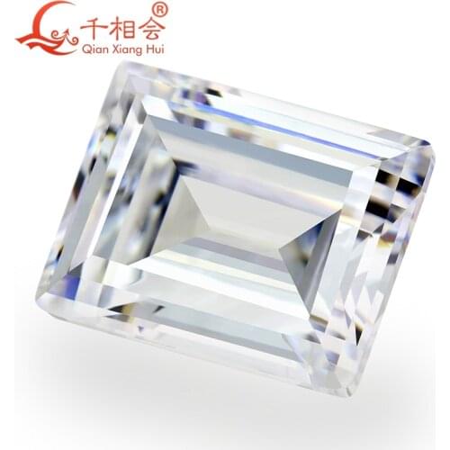 DF GH IJ white color rectangle shape Moissanite baguette cut Sic material loose stone