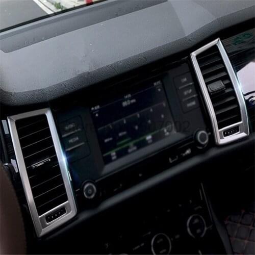For Skoda kodiaq 2016 2017 2018 Abs Matte inner Air Conditioning Vent Cover Trim Interior Decorative Outlet Frame 2pcs/set