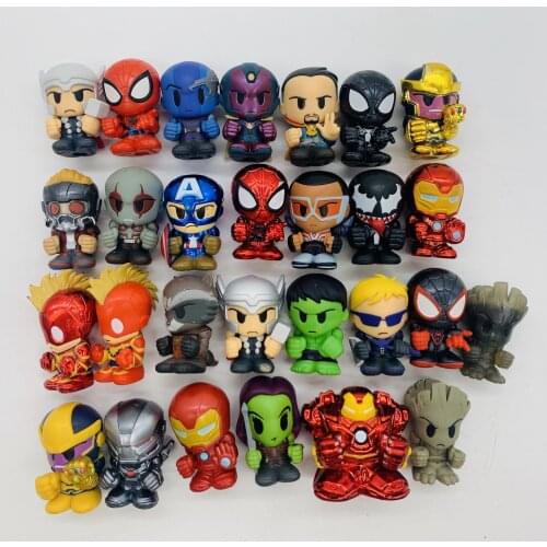 MARVEL The Avengers Spider-Man Iron Man Hulk Captain America Venom Doctor Strange Q Version Action Figure Ornaments Model Toys