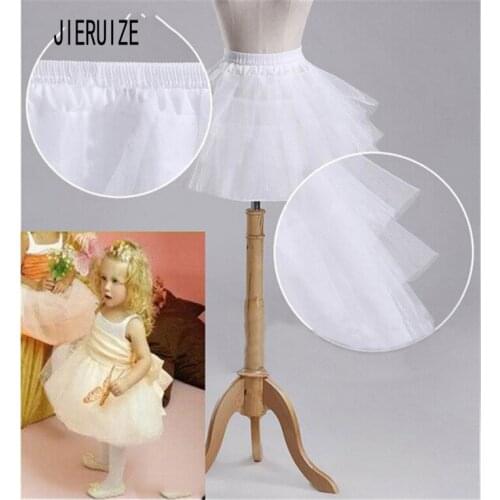 JIERUIZE In Stock Wedding Accessories Kids Petticoat Ball Gown Underskirt For Children Flower Girl Dresses Petticoats