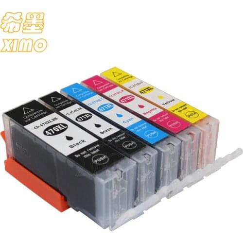 XIMO 5C 470 471 PGI-470 PGBK CLI-471 compatible ink cartridge full ink For canon PIXMA MG6840 MG9040 TS5040 TS6040 printer